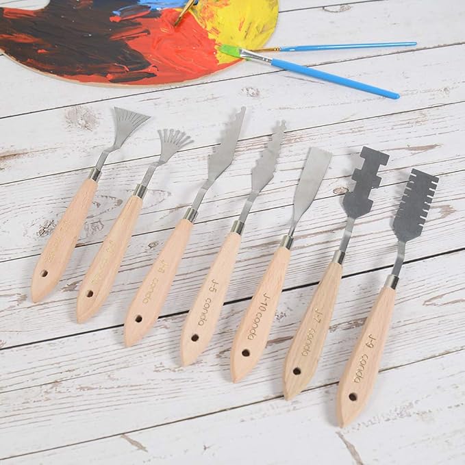 CONDA Palette Knife Set -10Pcs Stainless Steel Spatula Pallet Knife Painting