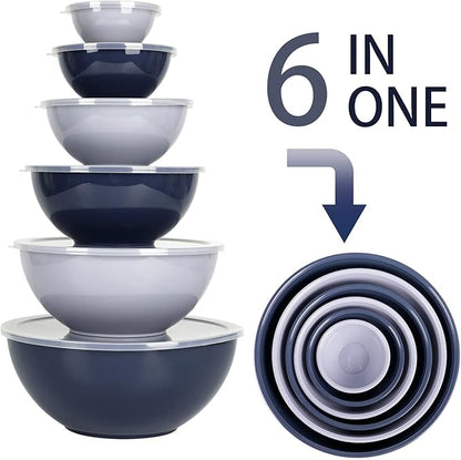 BoxedHome BPA Free Plastic Round Mixing Bowl