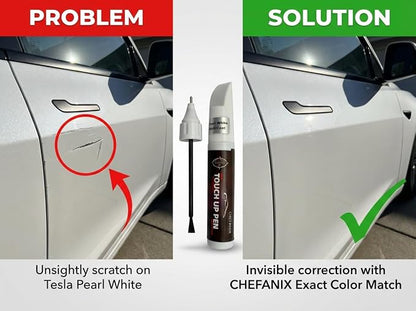 Gray Touch Up Paint for Cars & Motorcycles – Car Scratch Remover, 2-in-1 Brush & Pen, Paint Scratch Repair Kit with Quick-Dry Formula for Multi-Brand Vehicles