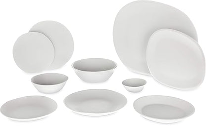 Carlisle FoodService Products Ridge Reusable Plate Rimless Plate for Home and Restaurant, Melamine, 9 Inches, Cement