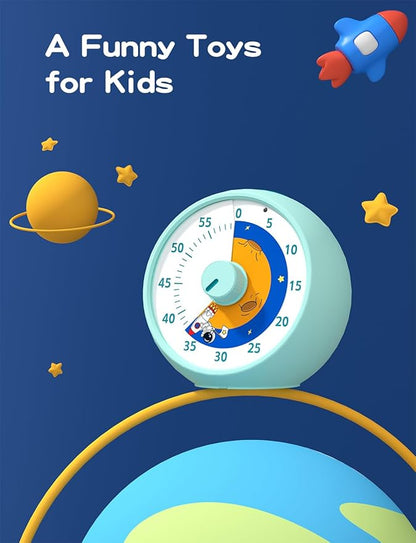 Visual Timer for Kids, 60-Minute Countdown Timer for Classroom Office Kitchen