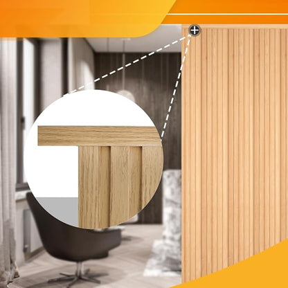OUZUGIE 8-Pack 57 Inches, WPC Slat Wall Panel Trim, Corner Guard
