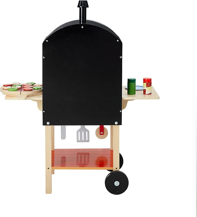 Teamson Kids My Little Helper Pizza Oven & 24 pc. Accessory Set with Cooking Utensils and Pizza Toppings