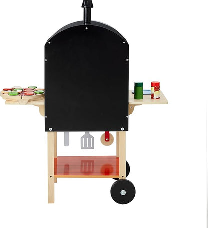 Teamson Kids My Little Helper Pizza Oven & 24 pc. Accessory Set with Cooking Utensils and Pizza Toppings