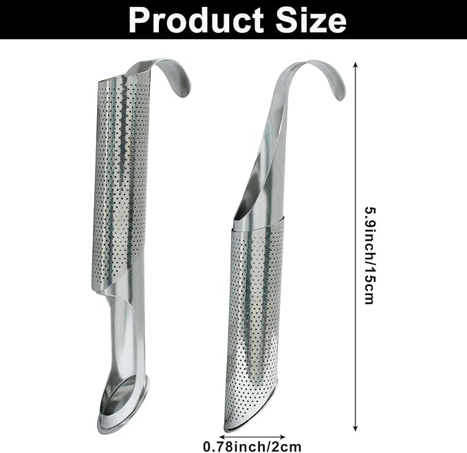 Waziaqoc 2 PCS Stainless Steel Tea Diffuser, Extra Fine Mesh Tea Strainer