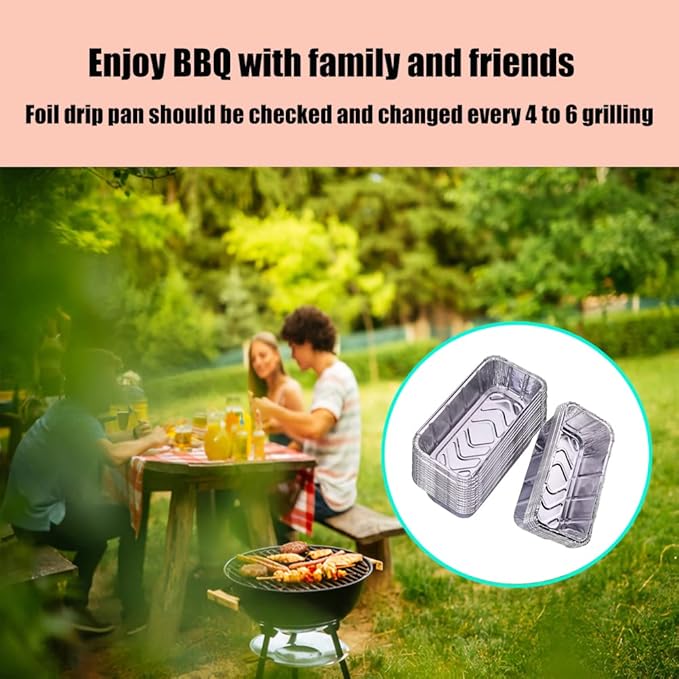 30-Pack Grease Tray Liner Drip Pan Liners for Members Mark 5-Burner Outdoor Flat Top Gas Griddle l Replacement Members Mark 5 Burner Griddle Aluminum Foil Grease Pan Disposable