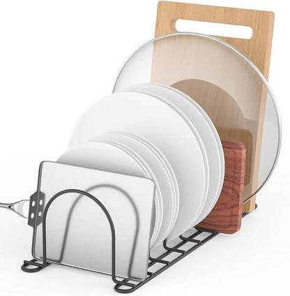 JAQ Pan Organizer Rack for Cabinet, Pot Lid Holder & Baking Sheet Organizer