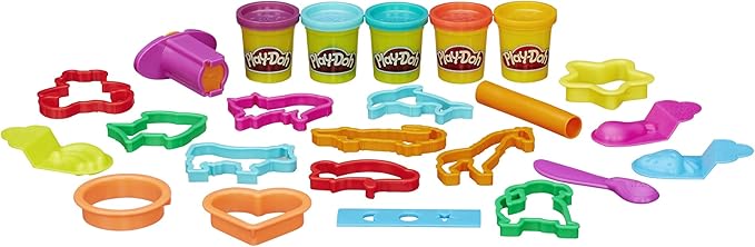 Play-Doh Fun Tub Set, 19 Accessories & Reusable Storage Container, Preschool Toys, Kids Arts & Crafts, Back to School Gifts, Ages 3+ (Amazon Exclusive)