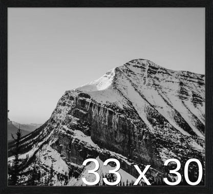 Frame It Easy 33 x 30 Black Grain Wood Frame