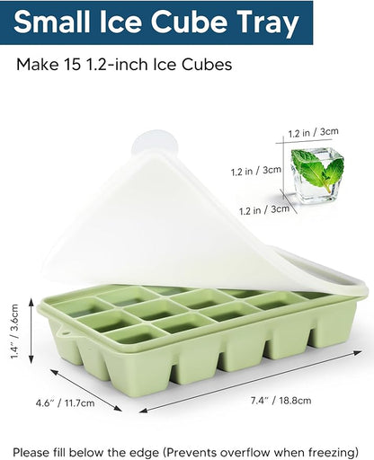 Silicone Ice Cube Tray, 2 Pack Ice Trays