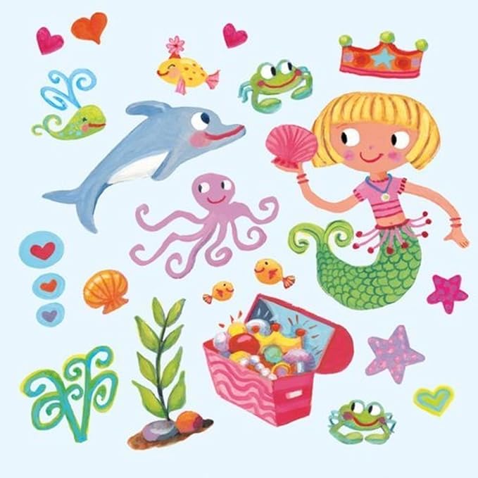 Peaceable Kingdom Sticker Fun! Mermaid Reusable Sticker Tote