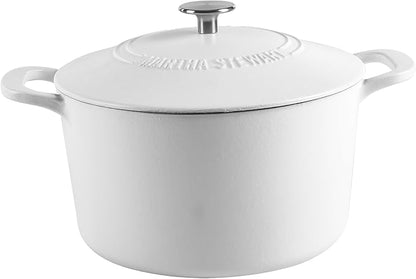 MARTHA STEWART Gatwick 7-Quart Enamel Cast Iron Dutch Oven Pot