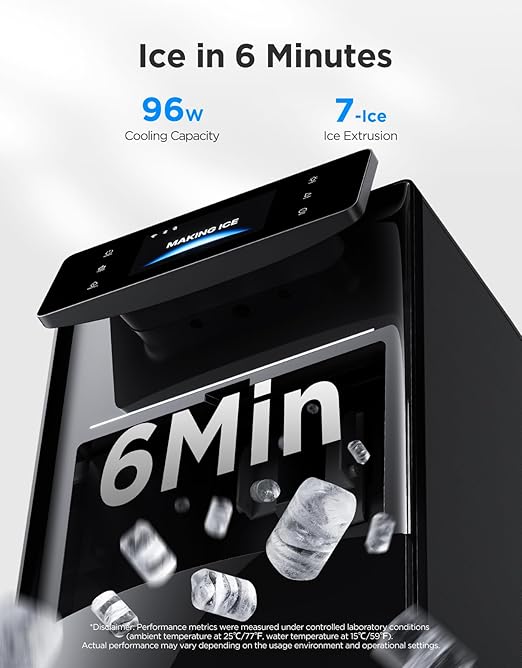 GoveeLife Smart Nugget Ice Maker Pro, 60lbs Daily, 6-Minute First Ice, 40dB