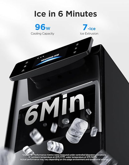 GoveeLife Smart Nugget Ice Maker Pro, 60lbs Daily, 6-Minute First Ice, 40dB