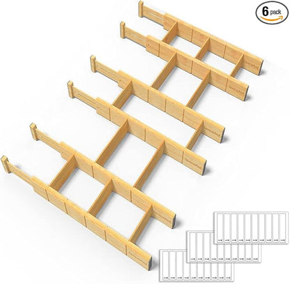 SpaceAid Bamboo Drawer Dividers