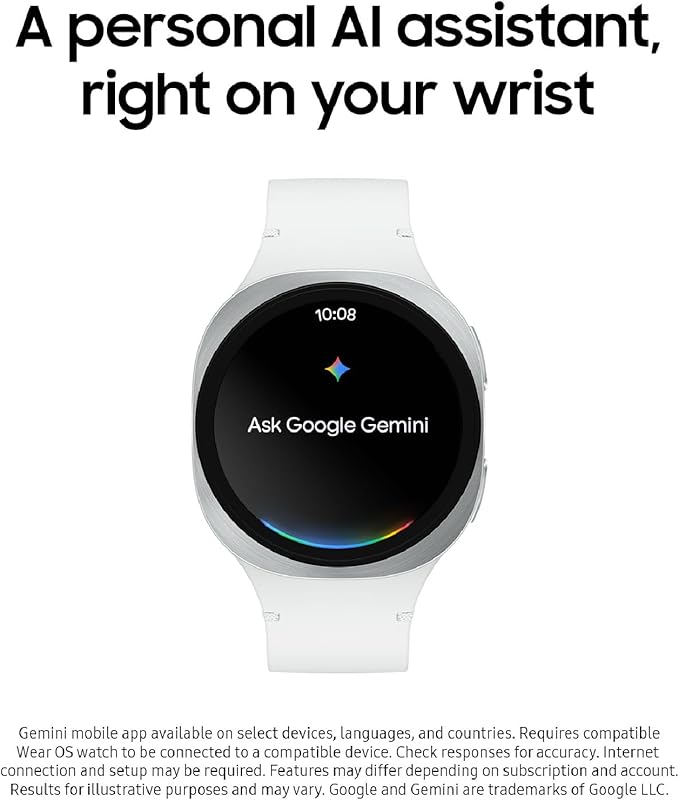 Samsung Galaxy Watch 8 40mm Bluetooth Smartwatch, Cushion Design, Fitness