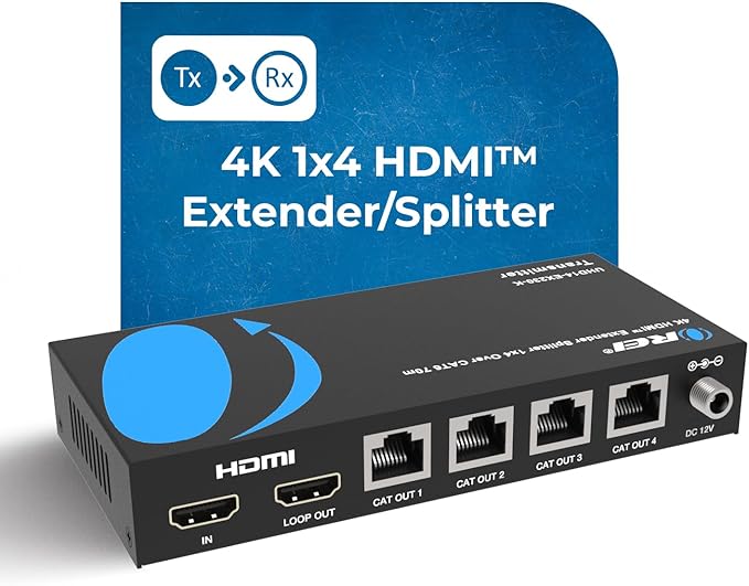 OREI 4K 1x4 HDMI Extender Splitter
