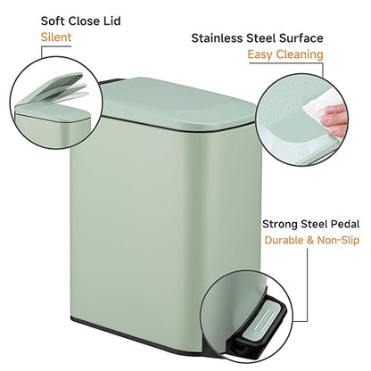TIPGO Slim Bathroom Trash Can
