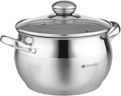 Daniks Classic 3 Quart Stainless Steel Stock Pot