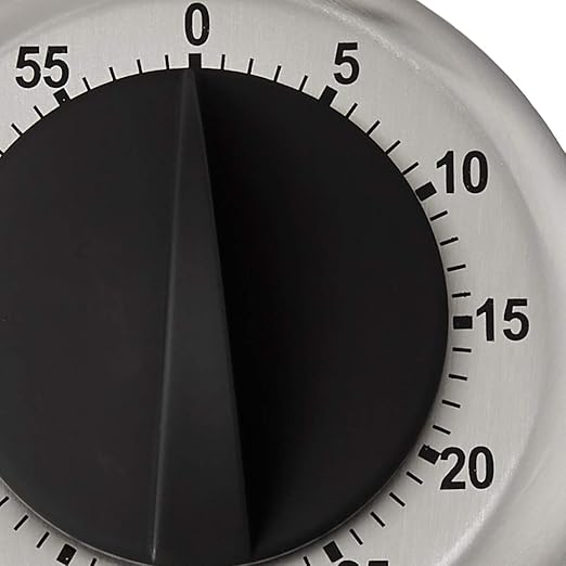 CDN Compact 60-Minute Mechanical Timer | Easy-to-Read 2.5” Dial | Loud 3-Second