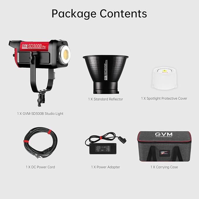GVM Photography Lighting 300W Bi-Color Studio Lights