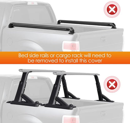 Nilight Soft Roll-Up Tonneau Cover for 2015–2026 Ford F-150 5.5ft Bed, Waterproof Low Profile Truck Bed Cover, Easy Clamp-On Installation