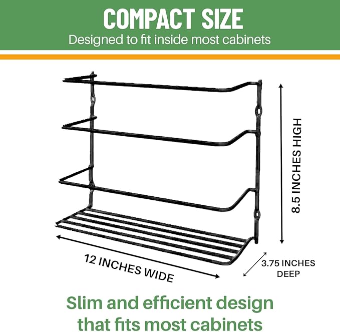 Evelots Kitchen Wrap Organizer