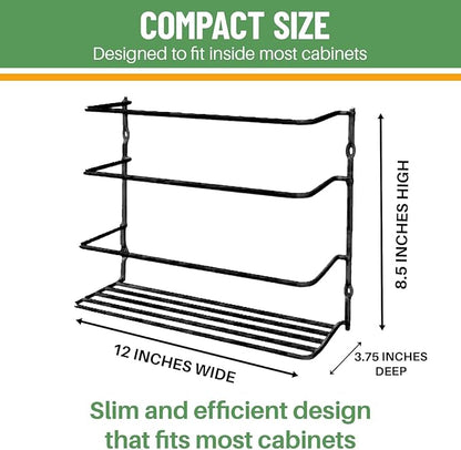Evelots Kitchen Wrap Organizer