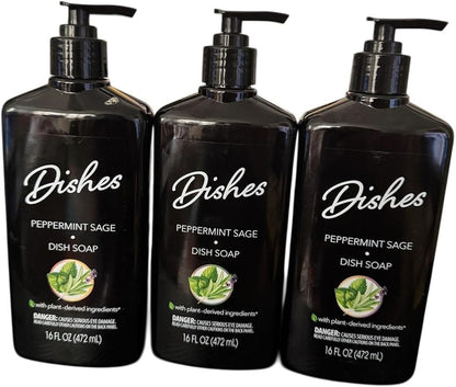 3 Pack Dishes Peppermint Sage Dish Soap eco friendly product