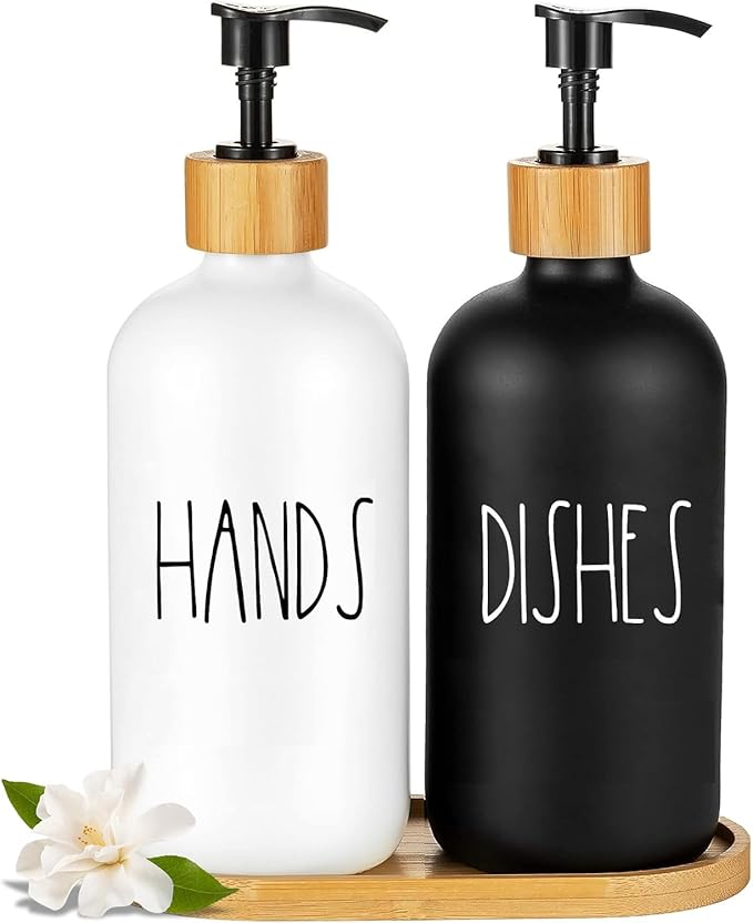 Arktek Glass Soap Dispenser Set