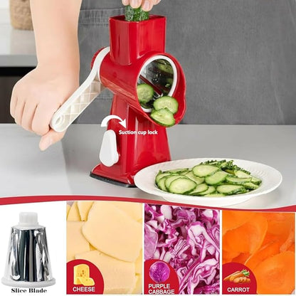 YOUCZON Rotary Cheese Grater Multi-Purpose Stainless Steel Cheese Shredder