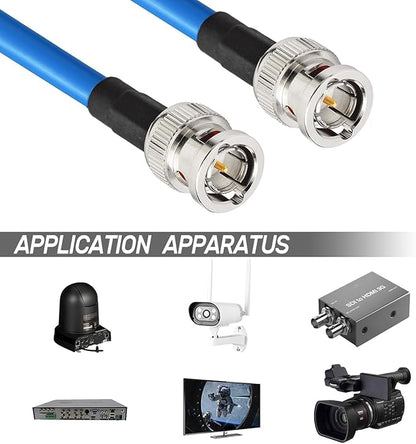 Superbat SDI Cable Long 75 Ohm BNC Cable 3G/6G/12G，1-300FT, Support