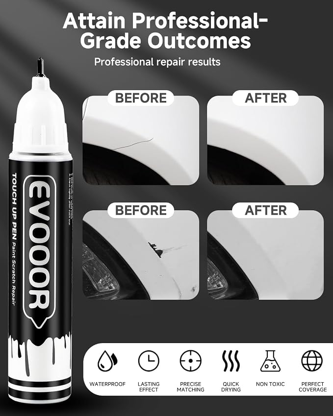Touch Up Paint for Ford – Exact Match 2 in 1 Paint Pen for Chips and Nicks Repair (Cactus Gray(NE/M7457))