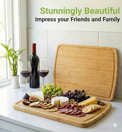 GREENER CHEF 18 Inch Extra Large Bamboo Cutting Board
