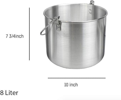 AceCamp Nested Pot Aluminum Lightweight Cooking Pot Set Outdoor Large Stock with lid and folding handle - 4L,8L,12L