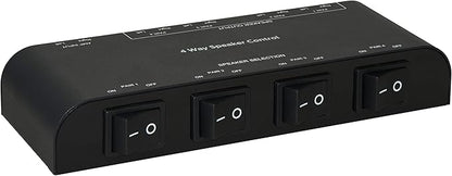 Xtrempro 61050 2 to 4 Way Speaker Switch, 1 in 2 Out to 1 in 4 Out Way Pair