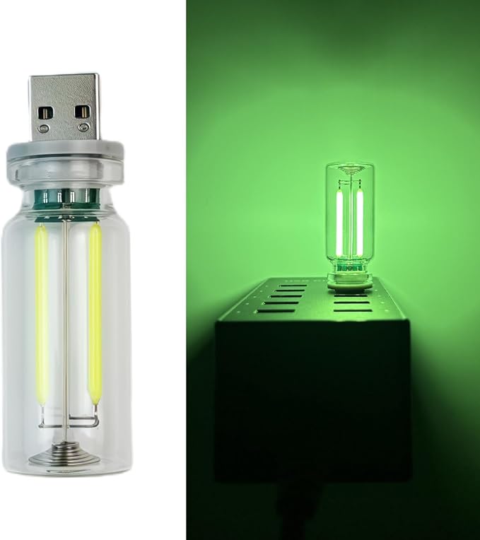 Dimmable Green USB Touch Control Led Lights for Car, Glass Led Lights Interior, Cute Interior Car Lights, Retro Led Night Light Ambient Lighting, USB Mood Lamp Bedroom, Gift for Men Women
