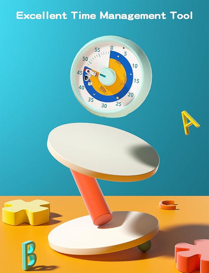 Visual Timer for Kids, 60-Minute Countdown Timer for Classroom Office Kitchen