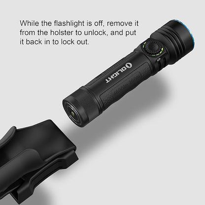 OLIGHT Seeker 4 Pro Rechargeable Flashlights, 4600 Lumens High Powerful Bright Light with USB C Holster, Waterproof IPX8 for Emergencies, Camping, Searching (Matte Black Cool White)