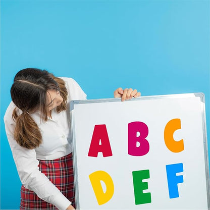 Bemeol Letter Stickers 378 Pcs Bulletin Board Letters for Classroom 4 Inch Alphabet Cutout Letters for Poster Board Display Home Classroom School Decor(Colorful)