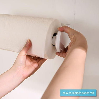 simpletome ONE Hand Tear Paper Towel Holder Under Cabinet Adhesive or Drilling