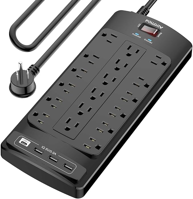 18 Outlets Surge Protector Power Strip