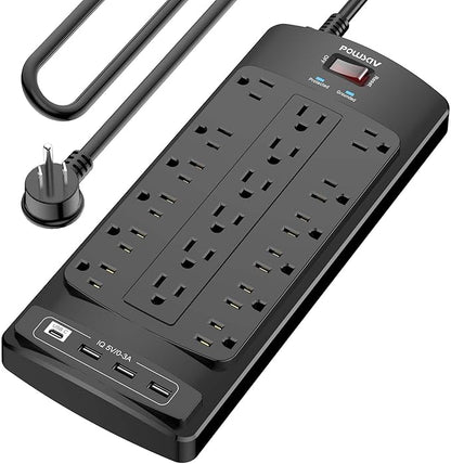 18 Outlets Surge Protector Power Strip