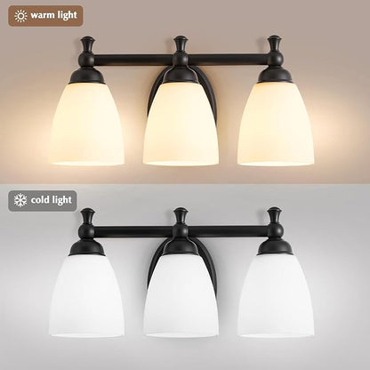 EJIAXIN Vanity Lights for Bathroom, 3-Light Modern Vanity Light Over Mirror