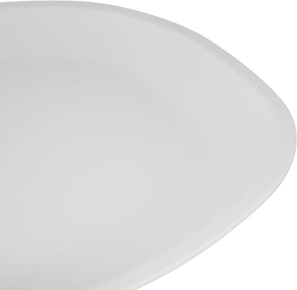 Carlisle FoodService Products Ridge Resuable Plastic Platter Oblong Platter for Home and Restaurant, Melamine, 18 Inches, Cement, (Pack of 6)