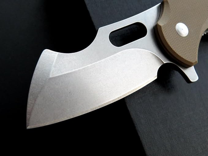 Eafengrow Pocket Knives D2 Blade and G10 Handle Folding Camping Knife Mini Outdoor Pocket Knife Survival Tool (EF13-brown)