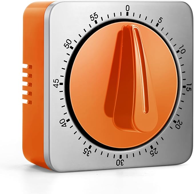 Orange Kitchen Timers for Cooking, Chef Cooking Timer Clock