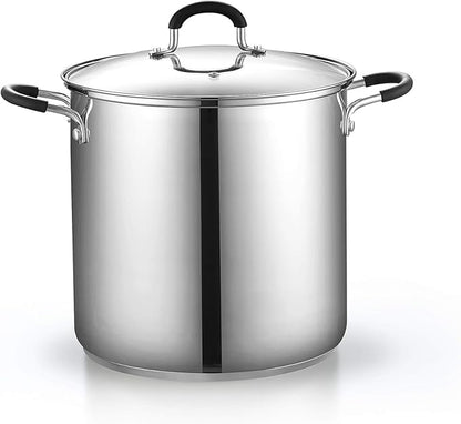 Cook N Home 4-Piece Stainless Steel Pasta Cooker Steamer Multipots, 12 Quart
