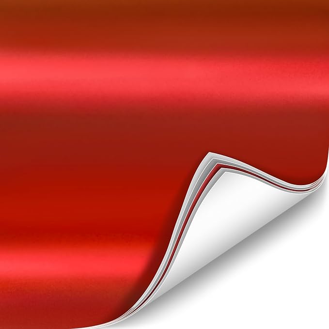 ColorFusion PPF by VViViD, Satin Stealth Chrome Red Dry Apply PPF Vinyl Car Wrap Roll 60ft x 5ft