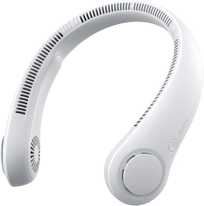 JISULIFE Portable Neck Fan, Hands-Free Bladeless, 5 Speeds, 4000 mAh Battery